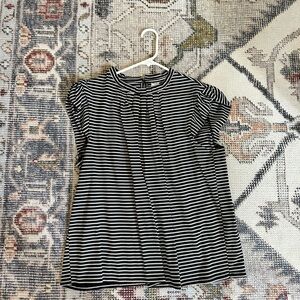 Black and white striped top